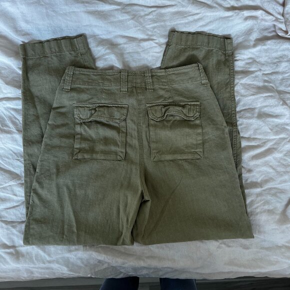 J. Crew Cargo Linen blend pant size 2 color: linden green - Picture 4 of 4